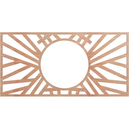 Ekena Millwork Hoover Wood Fretwork Pierced Ceiling Medallion, Cherry, 22"W x 11"H x 8 1/8"ID x 1/4"T CMWP22X11X0250HOCH